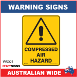 Warning Sign - WS021 - COMPRESSED AIR HAZARD